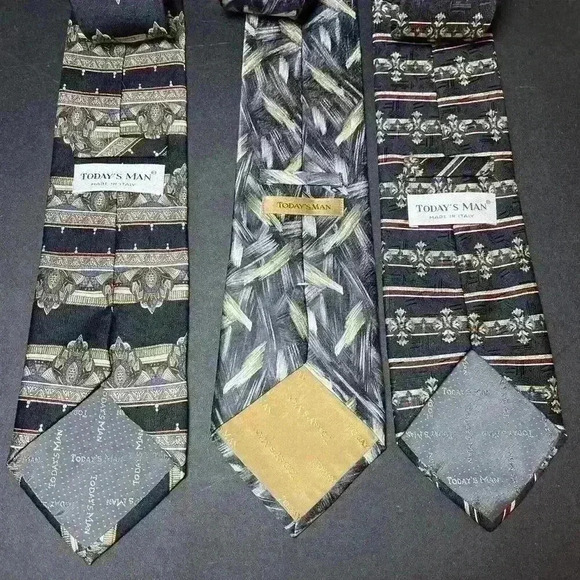 Set Of 3 Todays Man Ties 2 Made In Italy - Picture 5 of 12